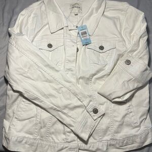 Torrid White Denim Jacket